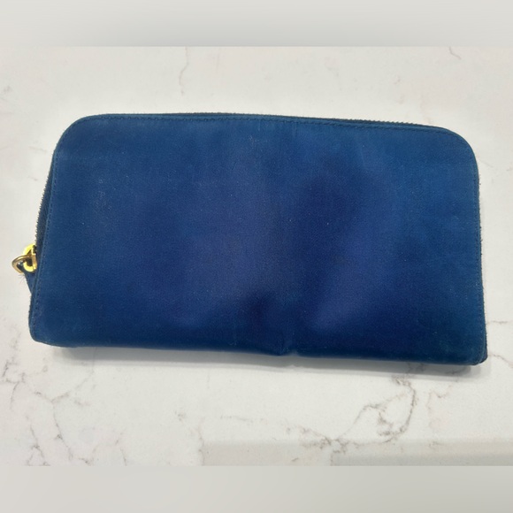 Authentic Nylon Blue Prada Zip around large wallet - Picture 3 of 4